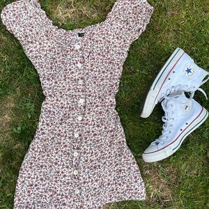 White floral dress